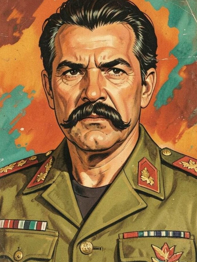 Painted portrait of Gen. Joaquín González
