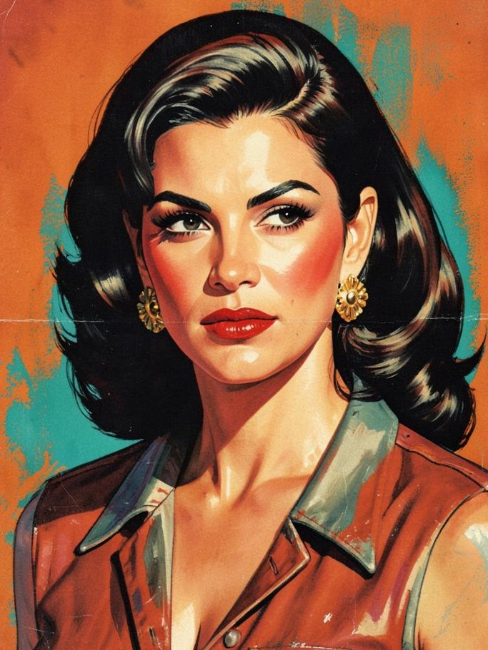 Painted portrait of Alejandra Valero